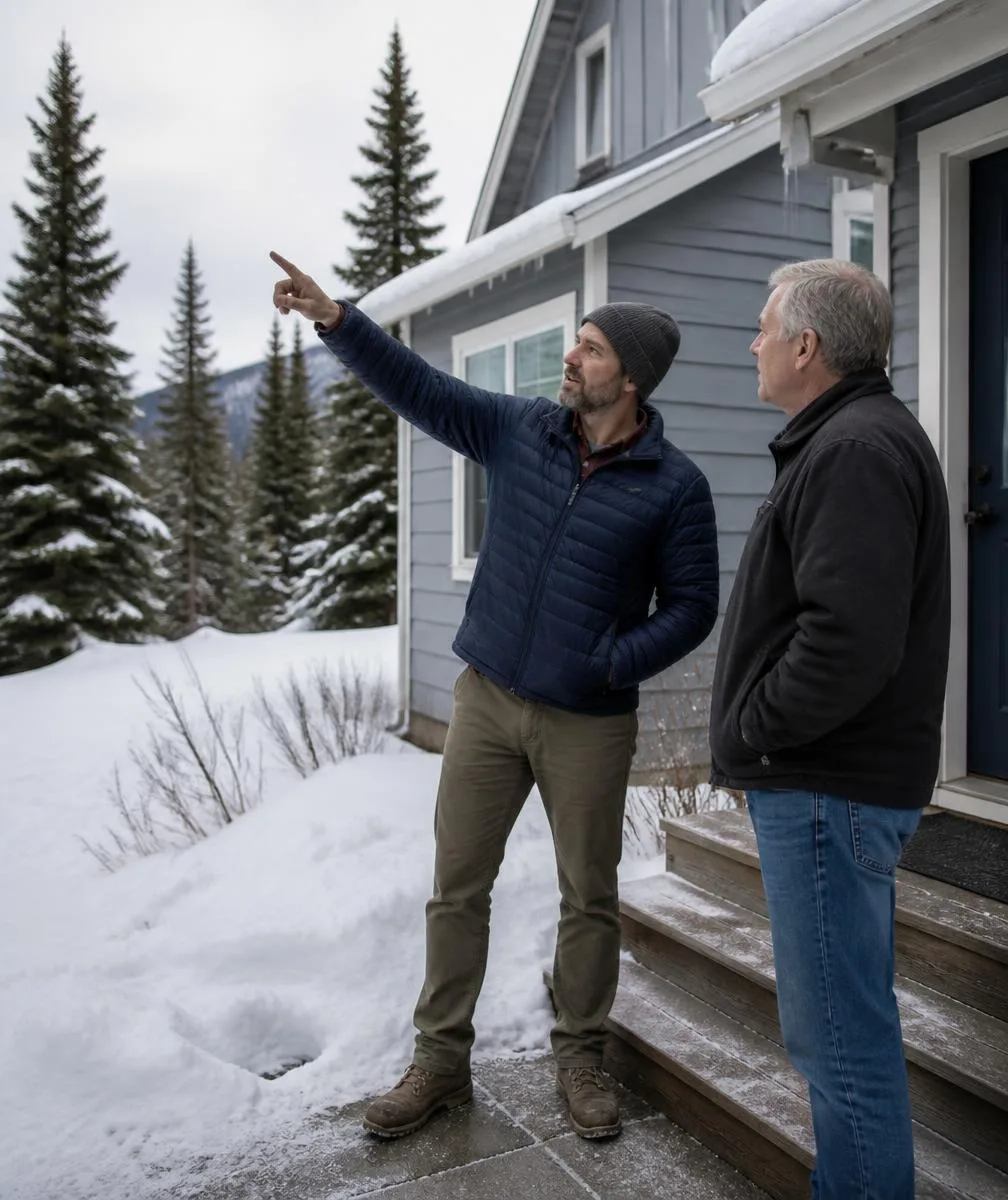 Homeowner describing a repair need at an Alaskan property