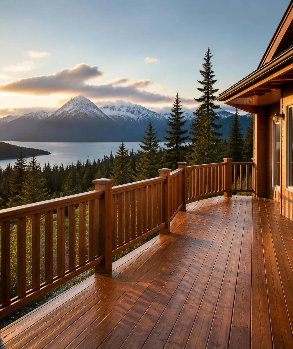 Completed repair work on an Alaskan home exterior